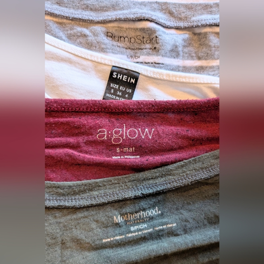 Maternity Bundle - 8 Long-sleeved Shirts XS/S